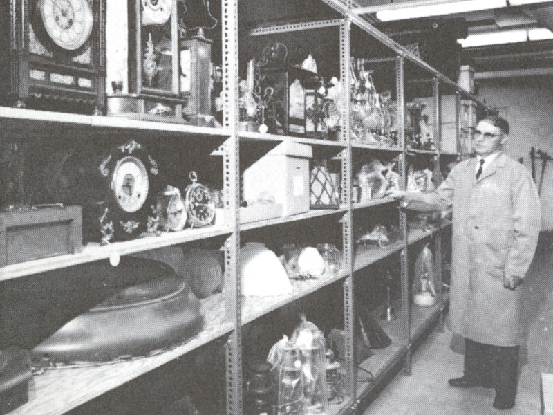 historical photo of a collections area