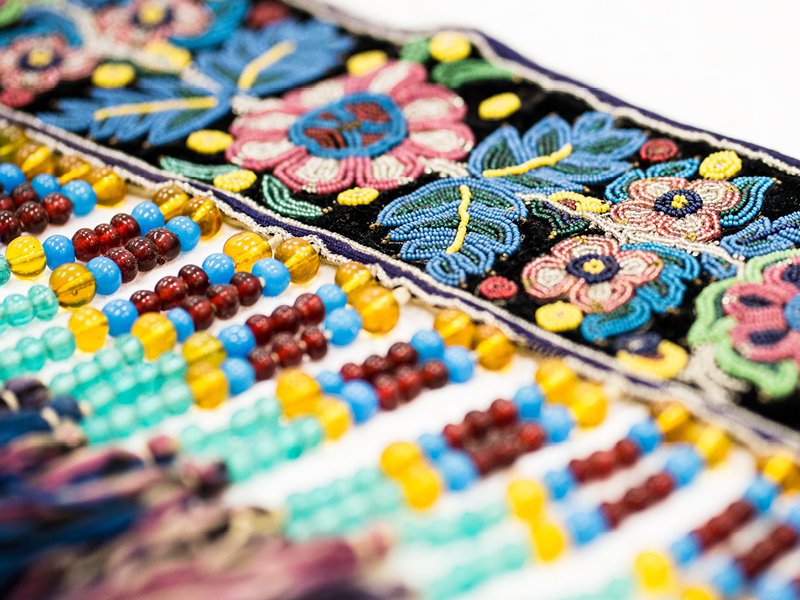 A photo of intricate Indigenous beadwork