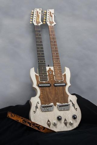Double neck guitar made out of countertop material