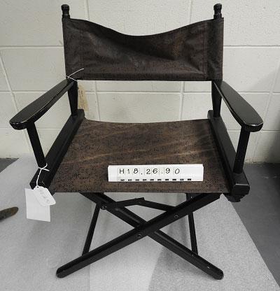 Custom director’s chair used by Fil on movie sets