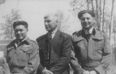 L-R Archie Calliou, his father David Calliou who served in the First World War, and brother Edward Calliou also a Second World War veteran. Photograph courtesy of Dorothy Calliou.