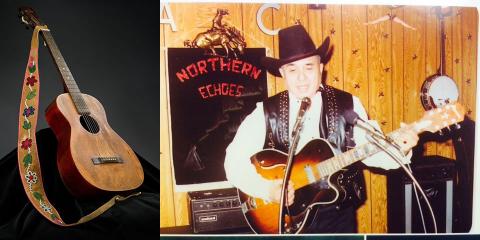 Archie Calliou's guitar and photo