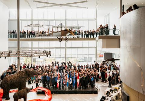 Crowds in the new RAM lobby during the opening event.