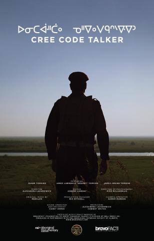 Movie poster for the Cree Code Talker documentary.