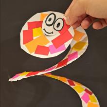 photo of a paper snake