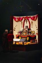 an ofrenda displayed in the Death exhibition